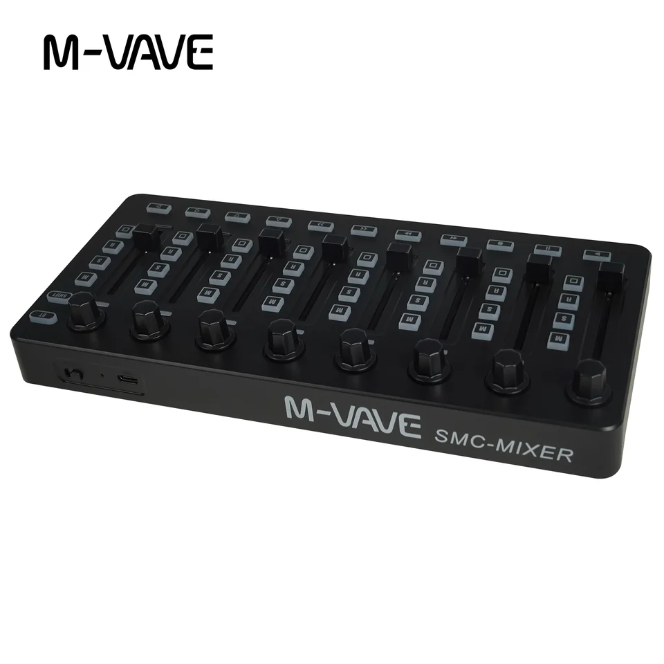 M-VAVE SMC-Mixer Wireless MIDI Controller, 43 Buttons 8 Faders 8