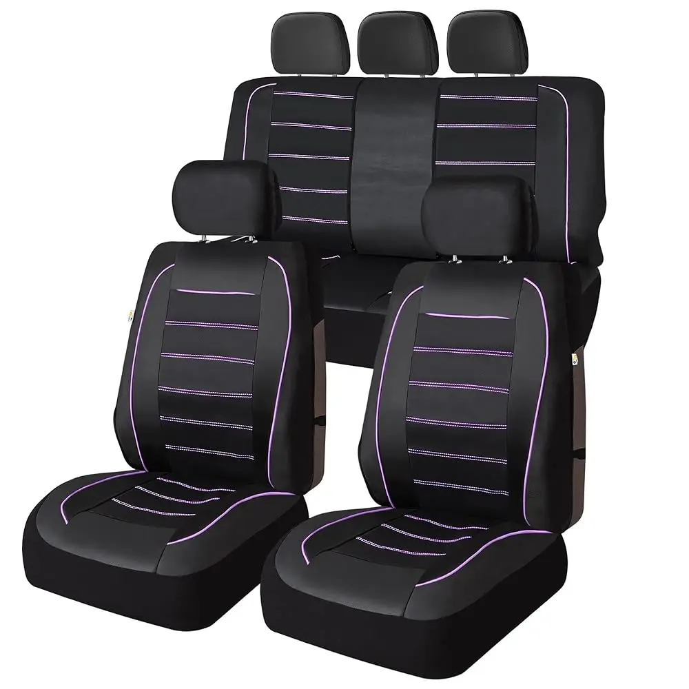 

Universal Fit Premier Leatherette Seat Covers - Full Set - Purple