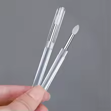 Multifunctional Silicone Chrome Glitter Applying Manicure Tool Reusable Pigment Nail Brush Nail Arts Silicone Applicator Sticks - AliExpress 