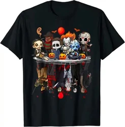 Horror Movies Character Halloween Costume Gift T-Shirt Gothic Style Graphic Tee Top Short Sleeve Blouses for Kids Adult 61323