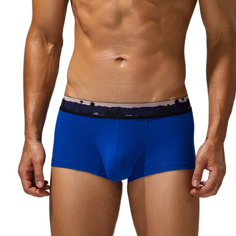 

Men's Boxers Low-Waist Panties For Man U Convex Pouch Lingerie Underpants Solid Color Breathable Underpants Bikini Slip Homme
