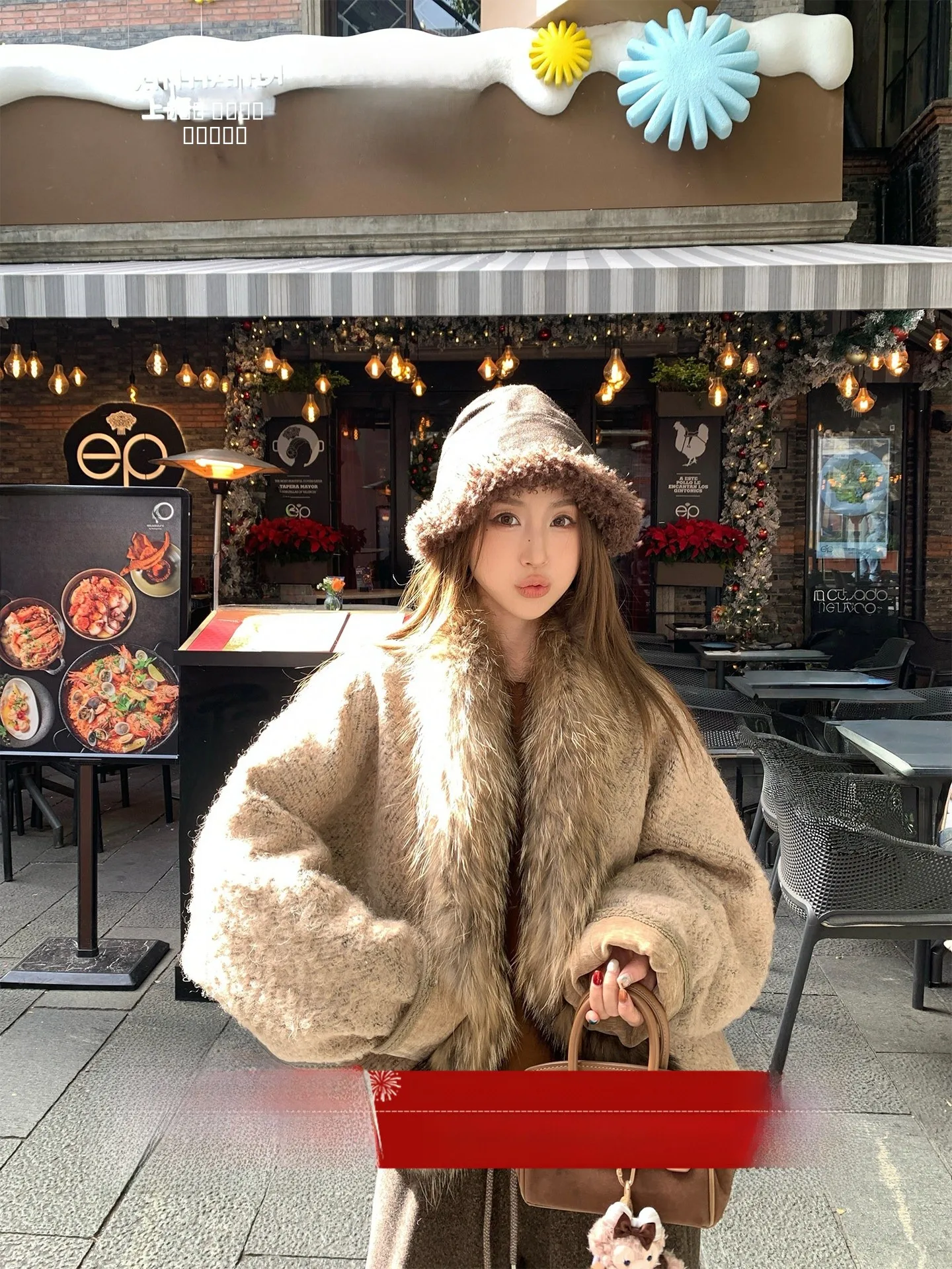 

Женская зимняя куртка Moka с воротником из натурального меха, свободного кроя, повседневная, с длинными рукавами, укороченная, из других материалов, верхняя одежда