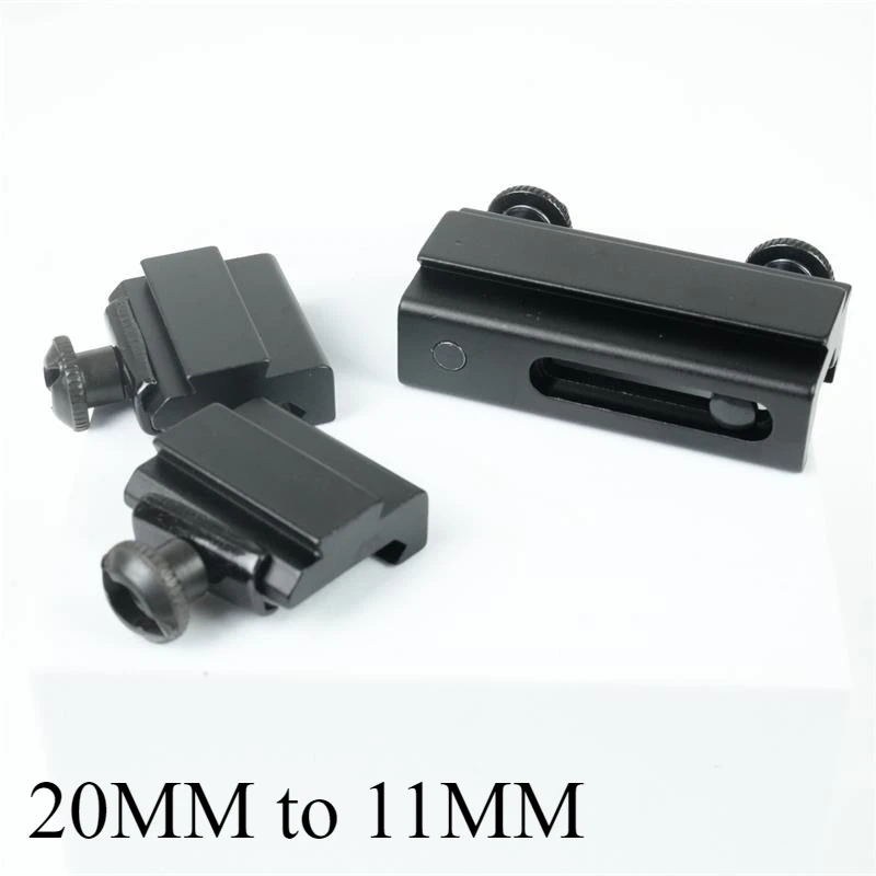 2x 11mm Dovetail To 20mm Picatinny/Weaver Rail Adapter Mount Converters-1193867