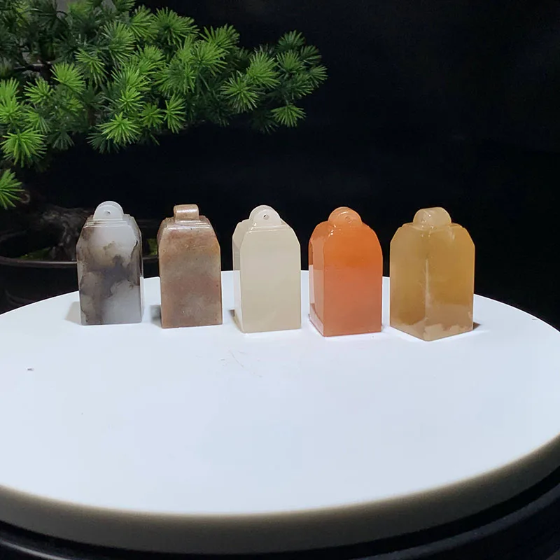 

1PCS Natural Stone Square Seal Stamp Blank, Hand Carving Stone Block for Chinese Calligraphy and Painting, DIY Art Craft Supply