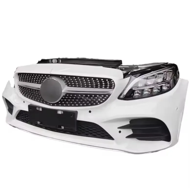 -C-Class Front Bumper Assembly W205 Front Mouth for C180/300/43AMG/C63S Quality ABS Material Good Rear Position view 3