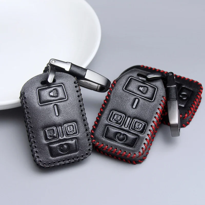 

A+ Genuine Leather Car Key Fob Cover Case For Chevrolet For GMC Sierra Silverado