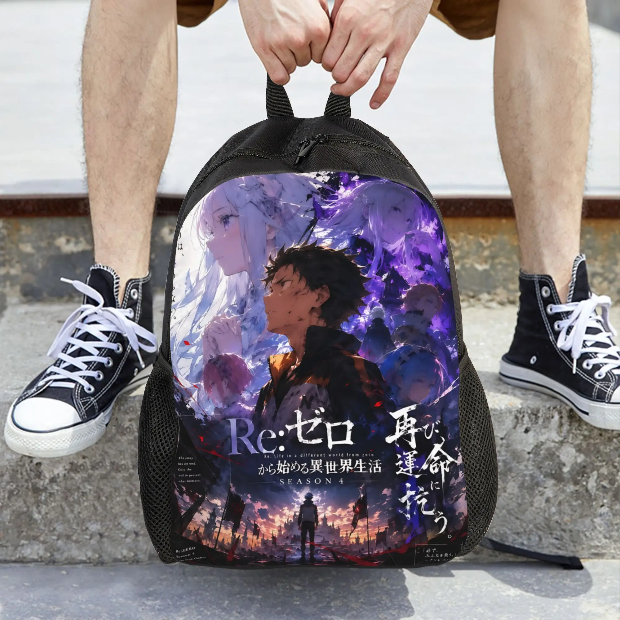Fashion Re ZERO Anime Backpacks Its Bag  mochila Hiking Sturdy Shoulder Rucksack