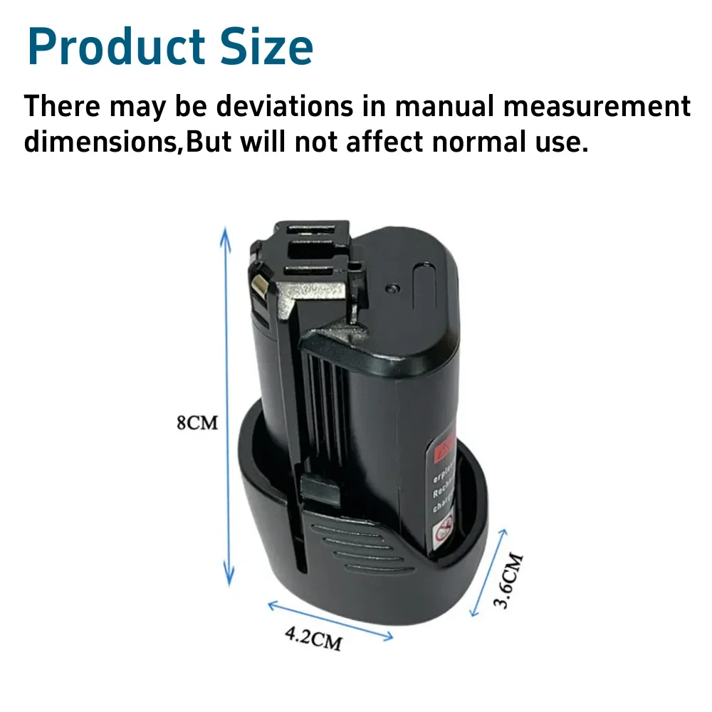 Bosch용 충전식 배터리, 전기 스크루 드라이버, 전기 드릴 도구, BAT420, BAT411, BAT412, GBA, 10.8V, 3000mAh