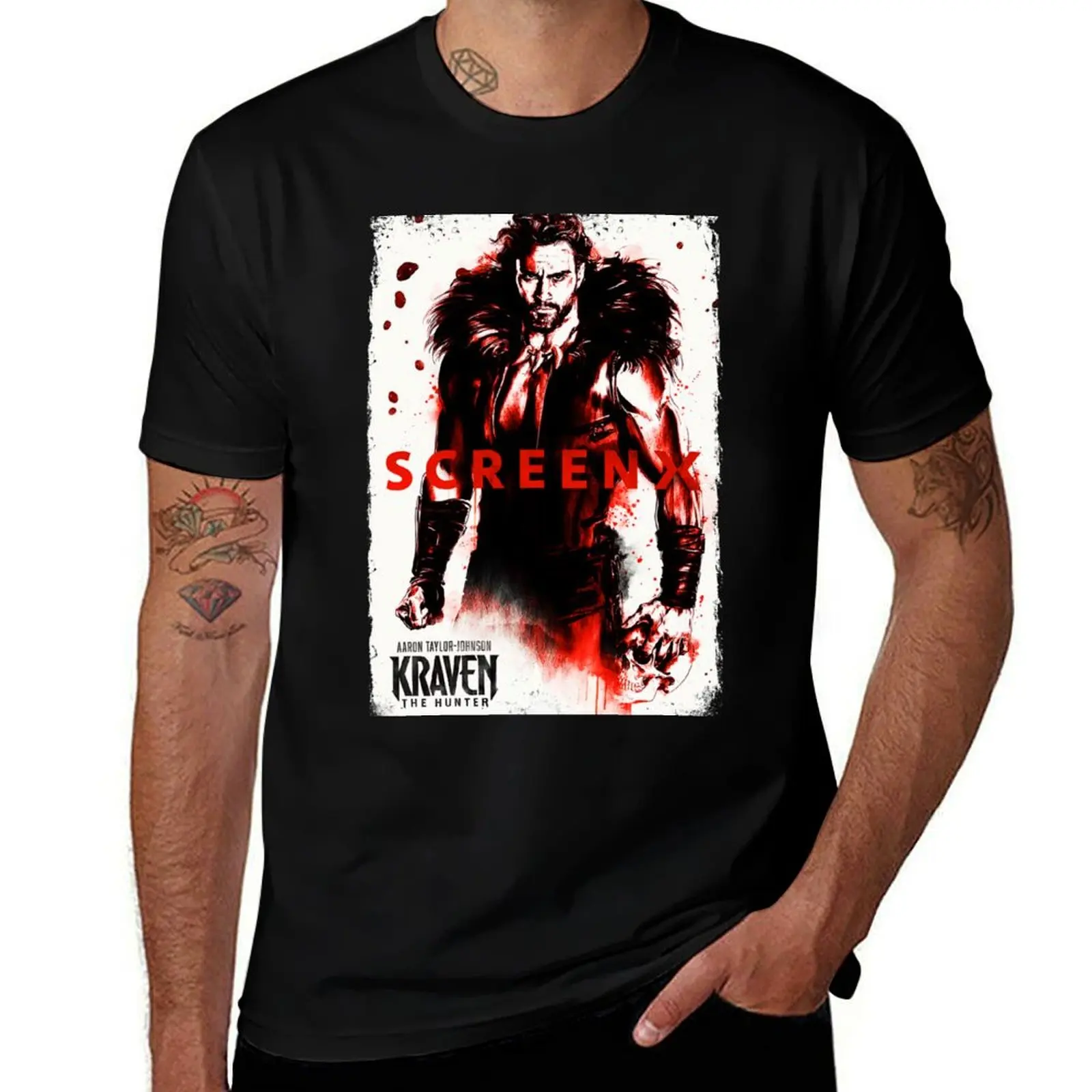 Kraven The Hunter Movie T-Shirt Funny t-shirt graphics custom t-shirts plain men tshirt