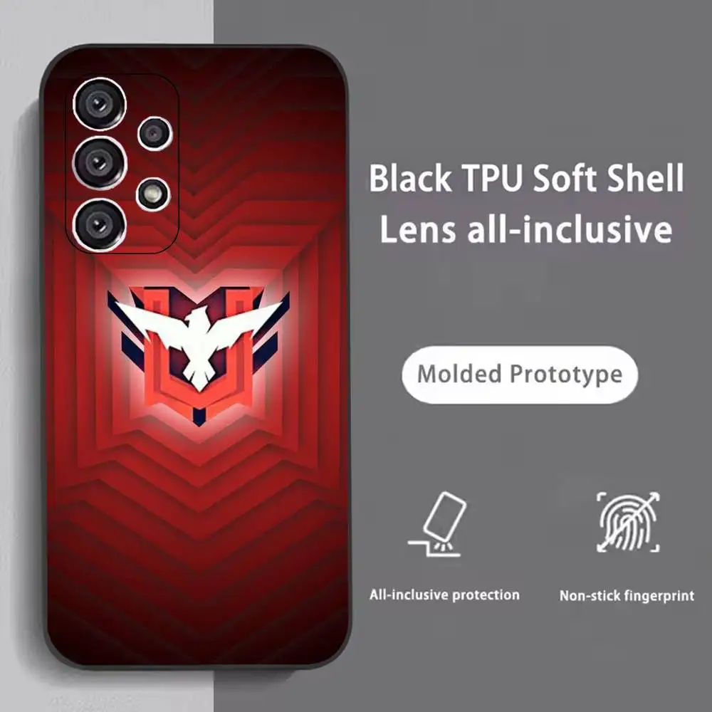 Popular Game F-Free Fire Cool Phone Case Black Silicone Soft For Samsung S25,S24,S21,S22,S23,S30,Ultra,S20,Plus,Fe,Lite
