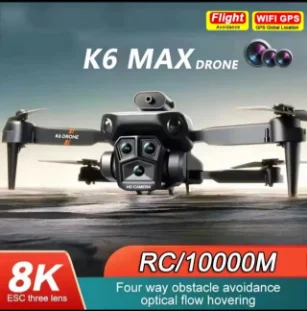 

K6 Max Drone 8K GPS Professinal HD Three Cameras Wide Angle Optical Flow Four-way Obstacle Avoidance Quadcopter Toys