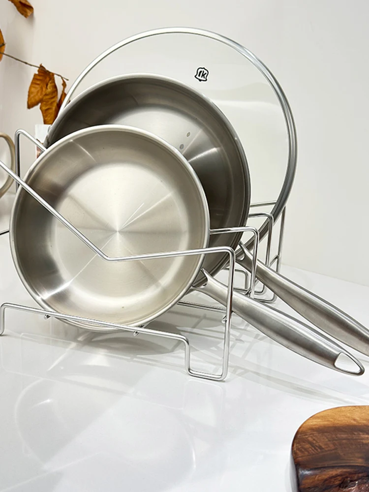 

Современный держатель для сковороды из нержавеющей стали Simplici 304, кухонный шкаф для хранения, подставка для крышки эльфа, плоская кастрюля для хранения