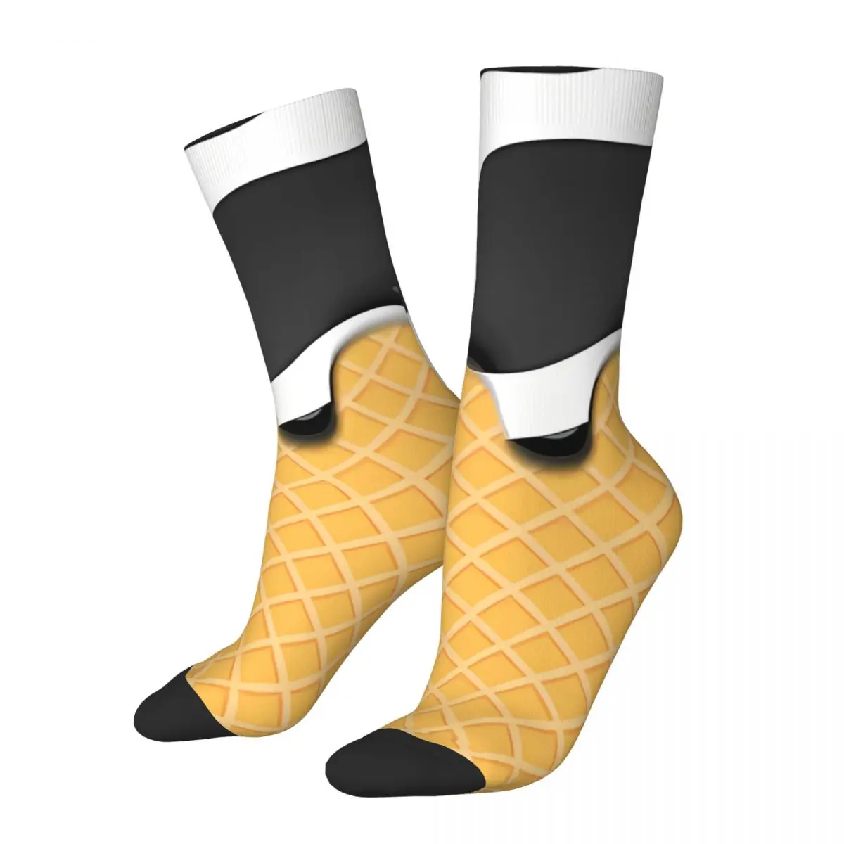 Melted Chocolate Vanilla Ice Cream Sock Printed Man Polyester