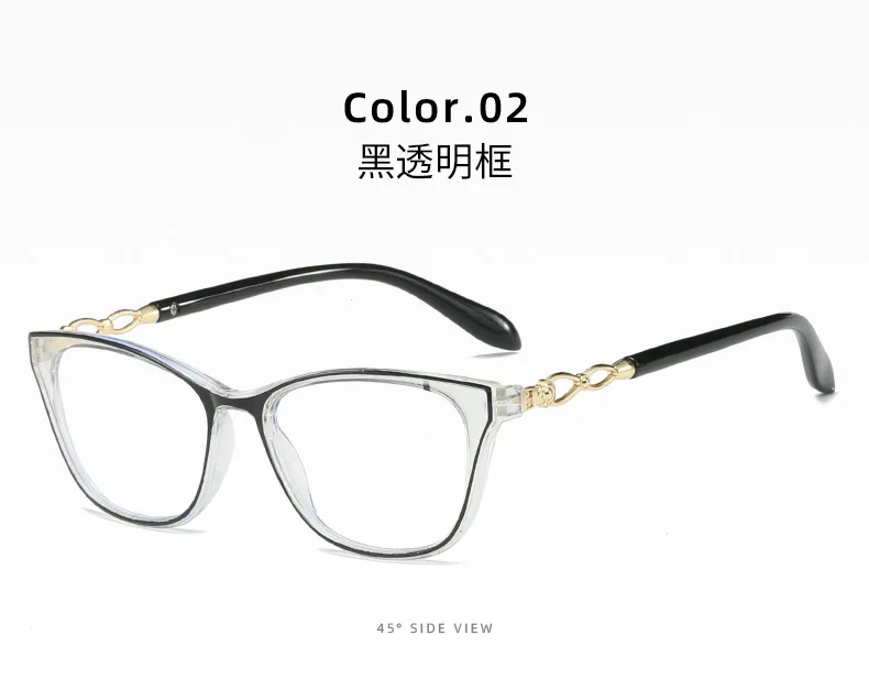 Fertige Lesebrille für Damen mit Metallkettenbügel, Presbyopie-Brille für Frauen, Dioptrien +1,00 +2,00 +3,00 Gafas 56156