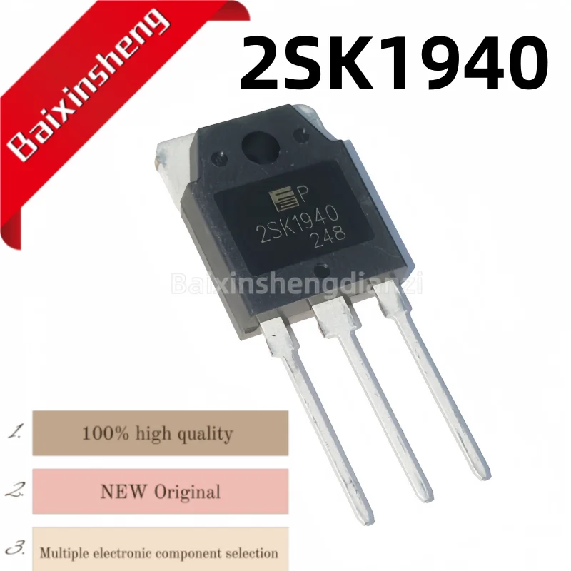 

10 pieces, 2SK1940, K1940, TO-3P, MOSFET, brand new and of good quality