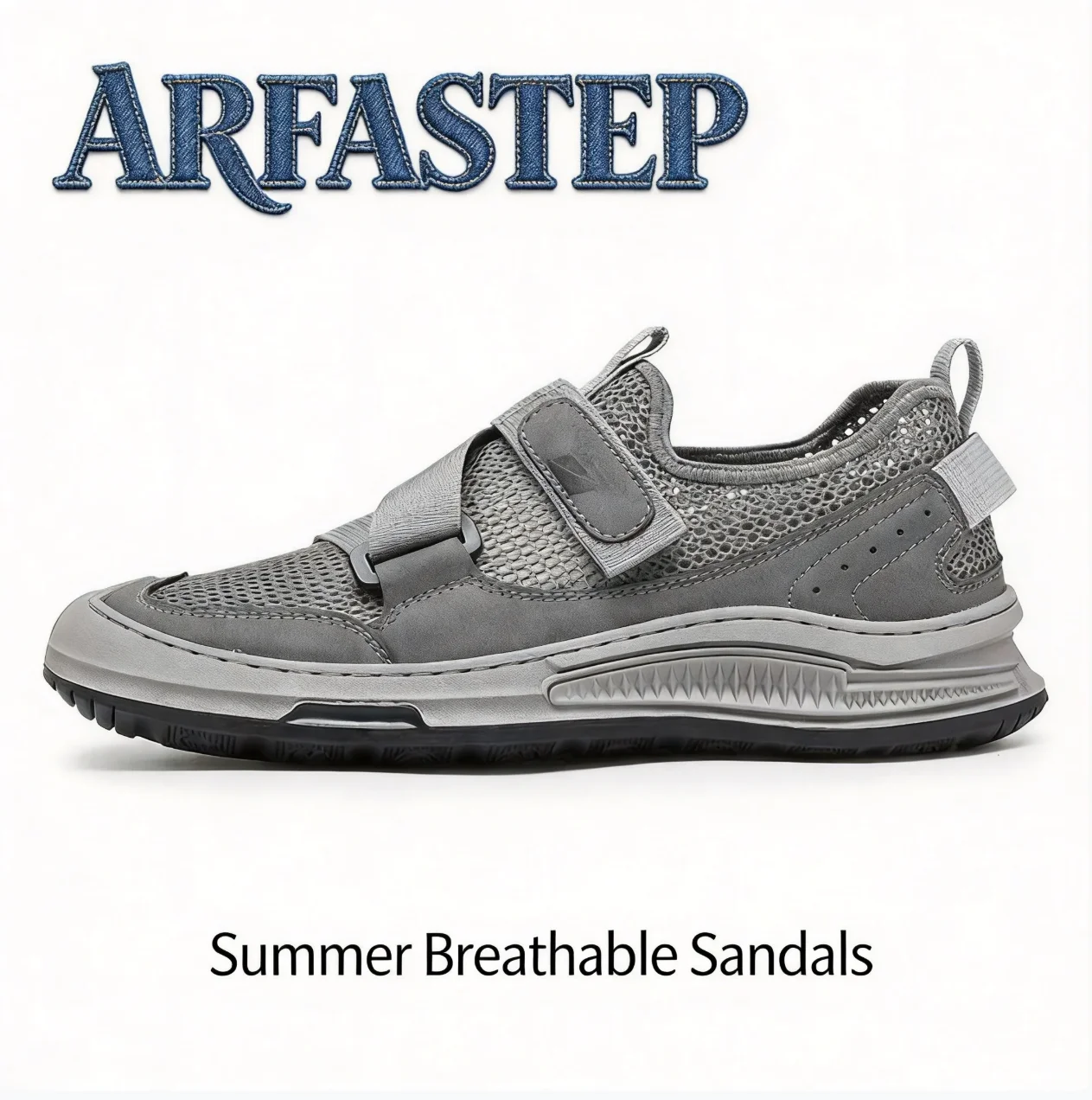 

Мужские дышащие повседневные кроссовки ArfaStep с сетчатым верхом, на липучке, с нескользящей толстой подошвой, для летних прогулок на улице