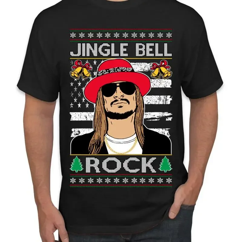 Jingle Bell Rock Kid Rapper Country Music Herren T-Shirt