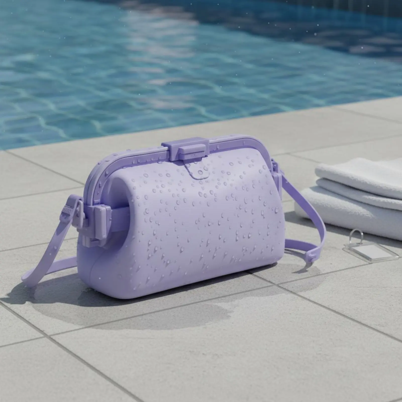 

Foldable Swim Storage Bag Waterproof Silicone Bag Pool Tote Resistant Travel Gear Washable for Swimmers