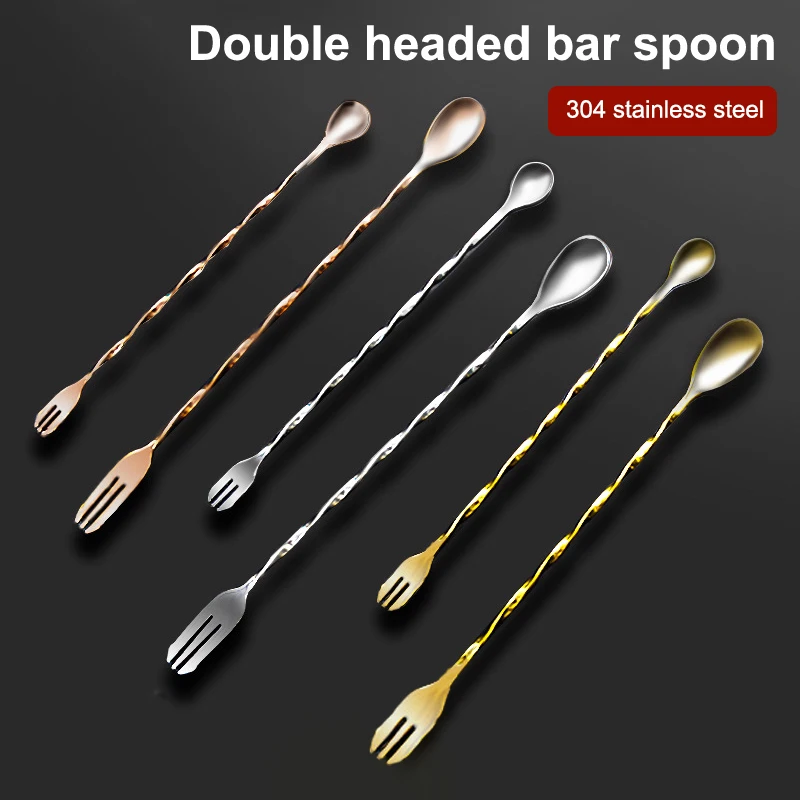 Home Bar Bartender Tool Barware Set Cocktail Muddler And Mixing Spoon, Stainless Steel Cocktail Muddler