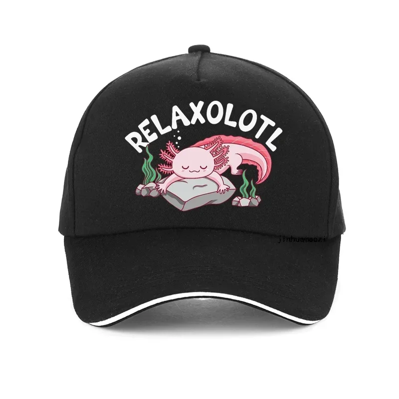 Cute Axolotl Lover Mexican Salamander Relaxolotl cap Cartoon Aesthetic Baseball Caps for Girls Boys Graphic summer Trucker hat