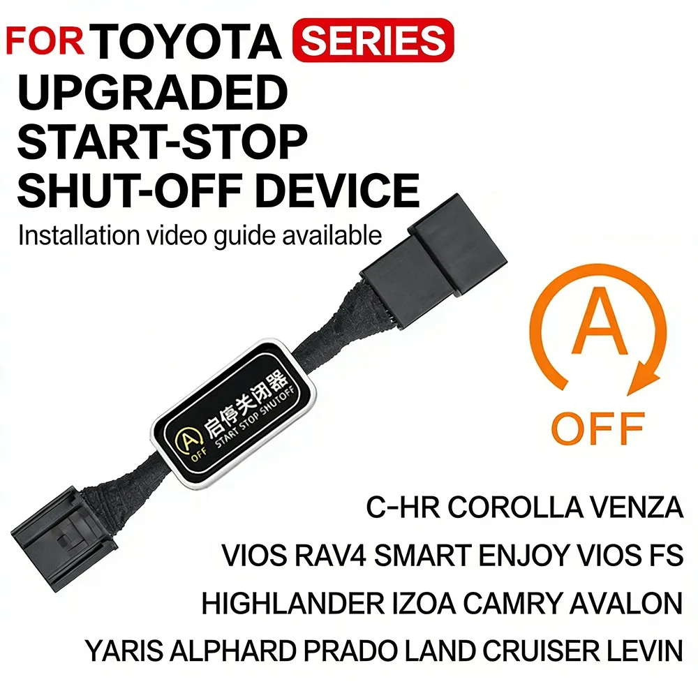 Système de démarrage et d'arrêt automatique du moteur, bouton de commande, capteur, prise, annulation du mode mémoire, câble pour toutes les séries Toyota