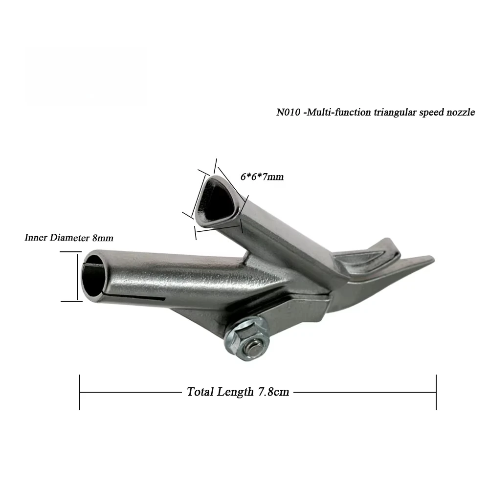 6*7 Mm Triangular Speed Welding Nozzle Multi-Functional Dual Use with Fixed Point for Hot Air Heat Guns Accessories