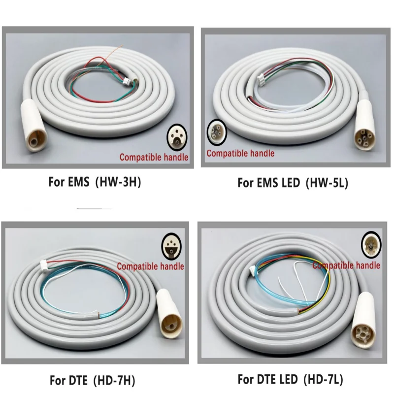 Dental Detachabl Tubes Handle Handpiece Pipe Tails Fiber Optic Wire Fit Woodpecker EMS DTE SATELEC Ultrasonic Scaler Cable wire