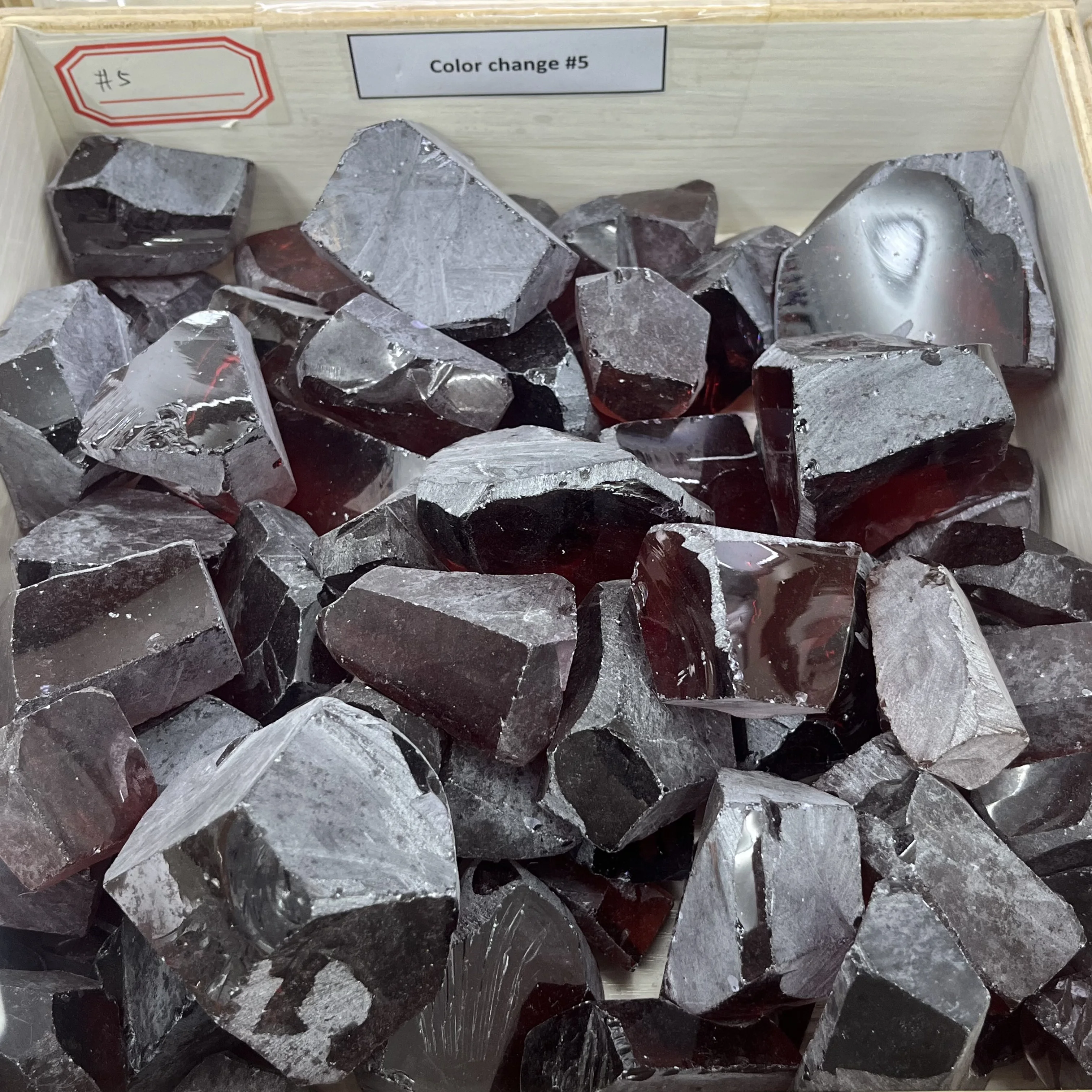 200g/Lot Change Color #5 Synthetic Nano Red Raw Material For Gemstone Making Decoration