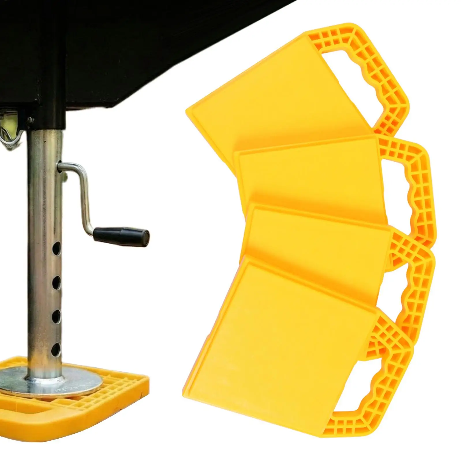 4pcs RV Tire Pads Heavy Duty Anti-slip Stabilizing Block Stabilizing Outrigger Pads Trailer Tire Pads For Crane Trailer