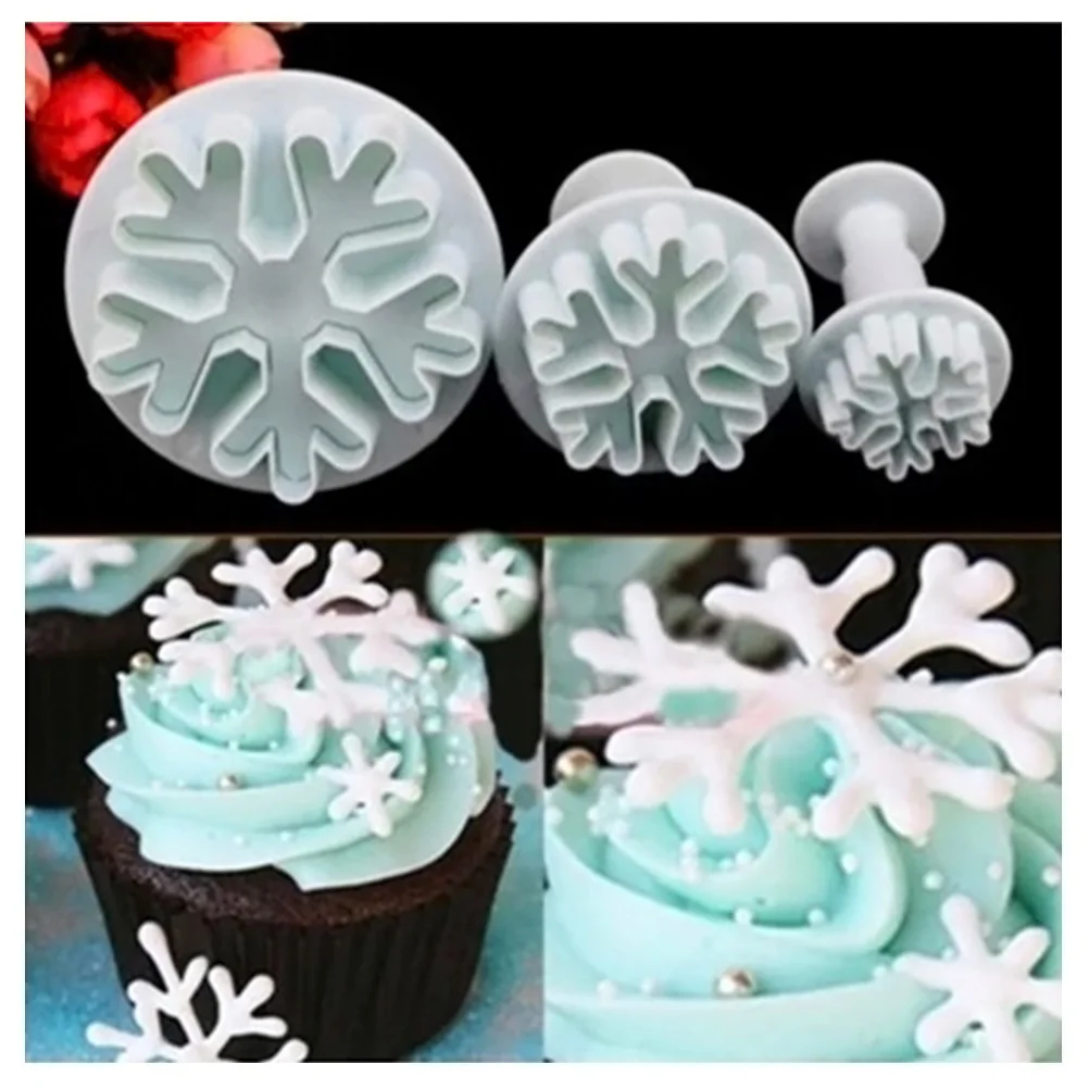 

3pcs Fondant Molds Cutters Embossing Molds Baking Mold Cookie Fondant Embossing Reusable Food Grade Durability