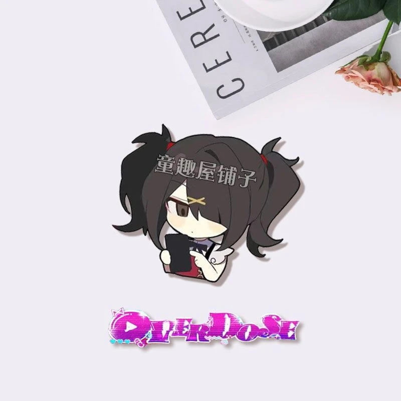 게임 NEEDY GIRL OVERDOSE 레인 아메 칸게 코스프레 브로치 유니섹스 귀여운 아크릴 배지 라펠 핀 가방 의상 장식 액세서리 소품