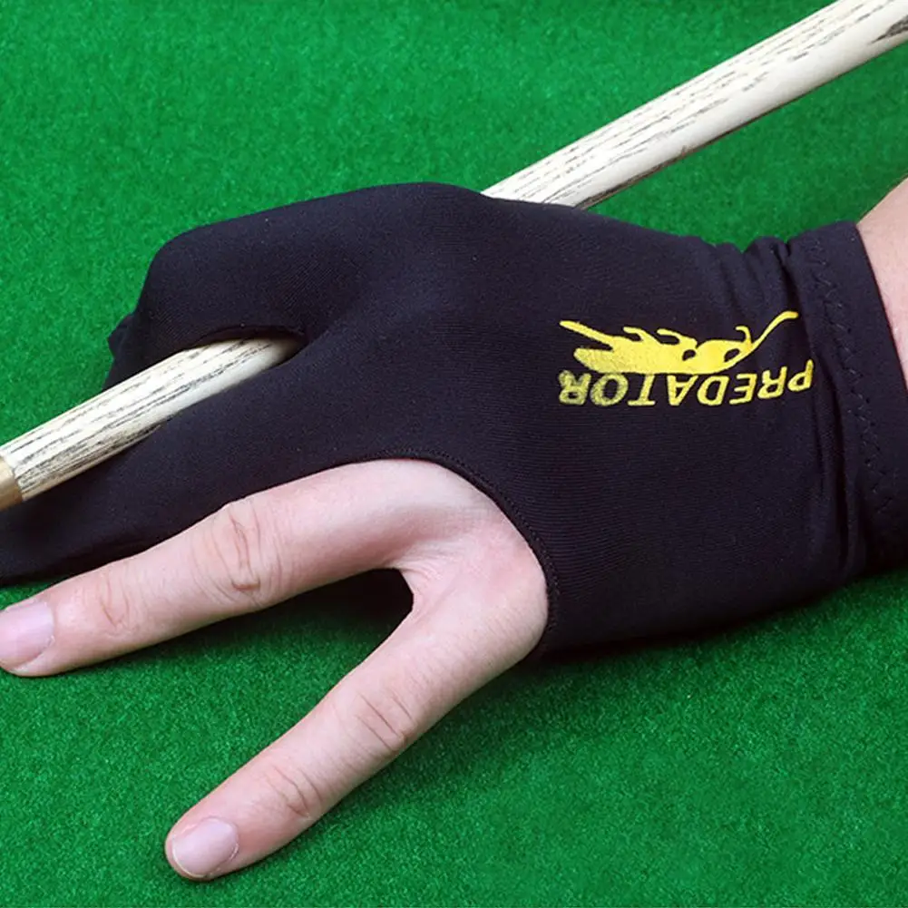 1PC Beginners Practice Non-slip Billiard Gloves Three Fingers Snooker Pool Cue Billiard Glove for Left Hand Lycra