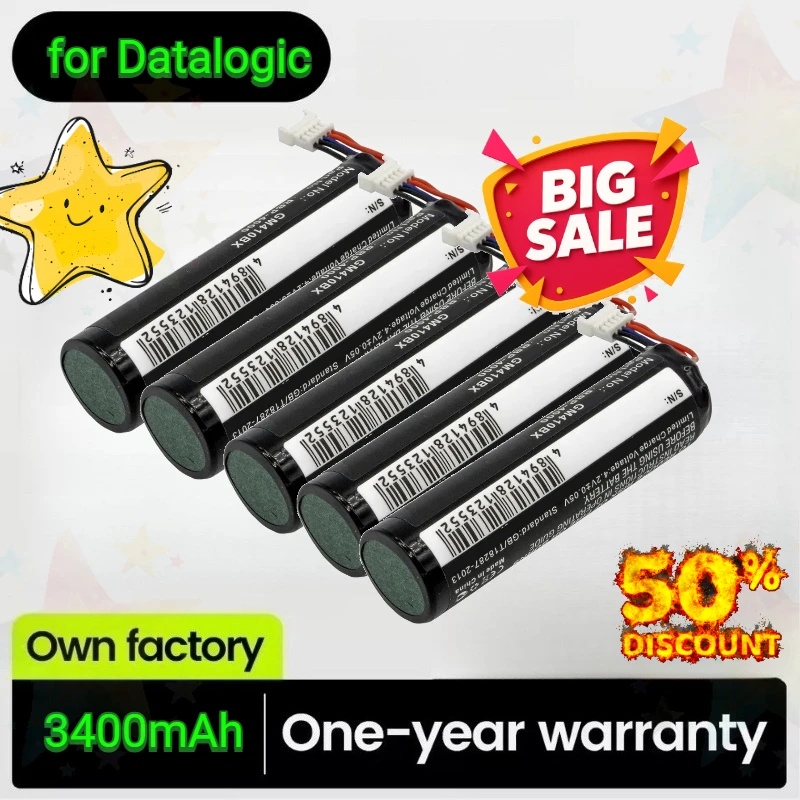 

3400mAh Battery for Datalogic Barcode Scanner BT-8 RBP-4000 Gryphon 128000894 GM4100 GM4130 GM4430 GM4400 GBT4400 4430 RBP-GM40