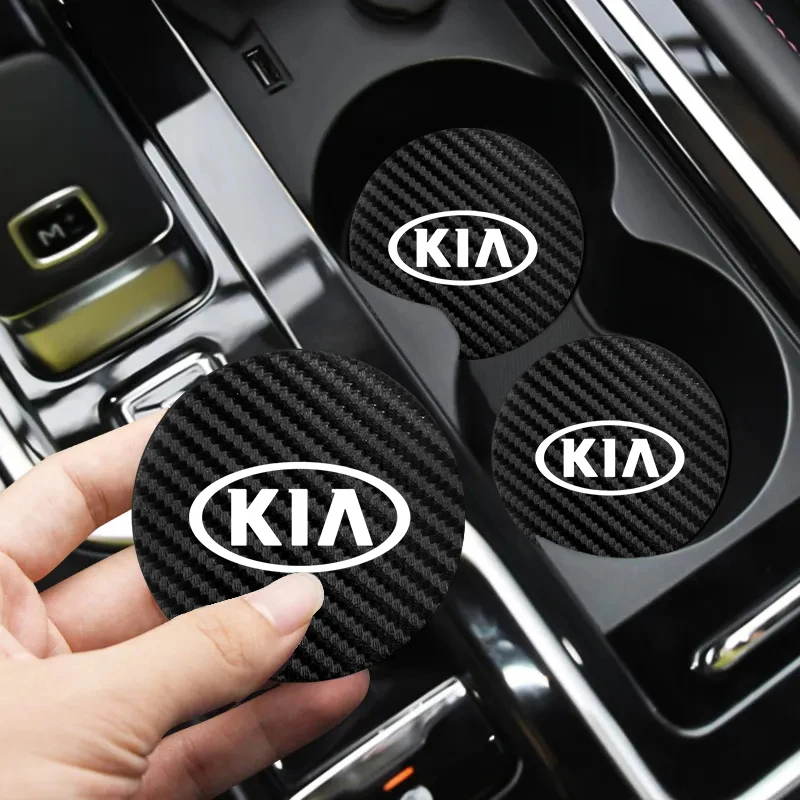 2Pcs slip rubber pads for car water bottles For Kia Rio Picanto Sportage Niro Morning Ceed ProCeed Stonic Optima accessory