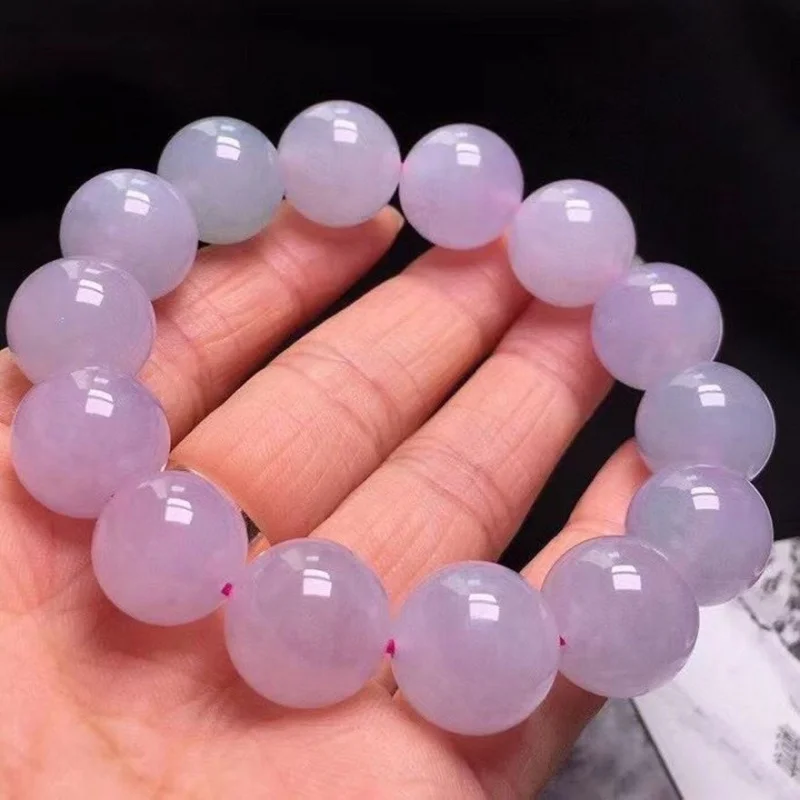 Ice-like Violet Natural Myanmar Mine Timber a Goods Purple Bracelet Women's Jade Jadeware Beads