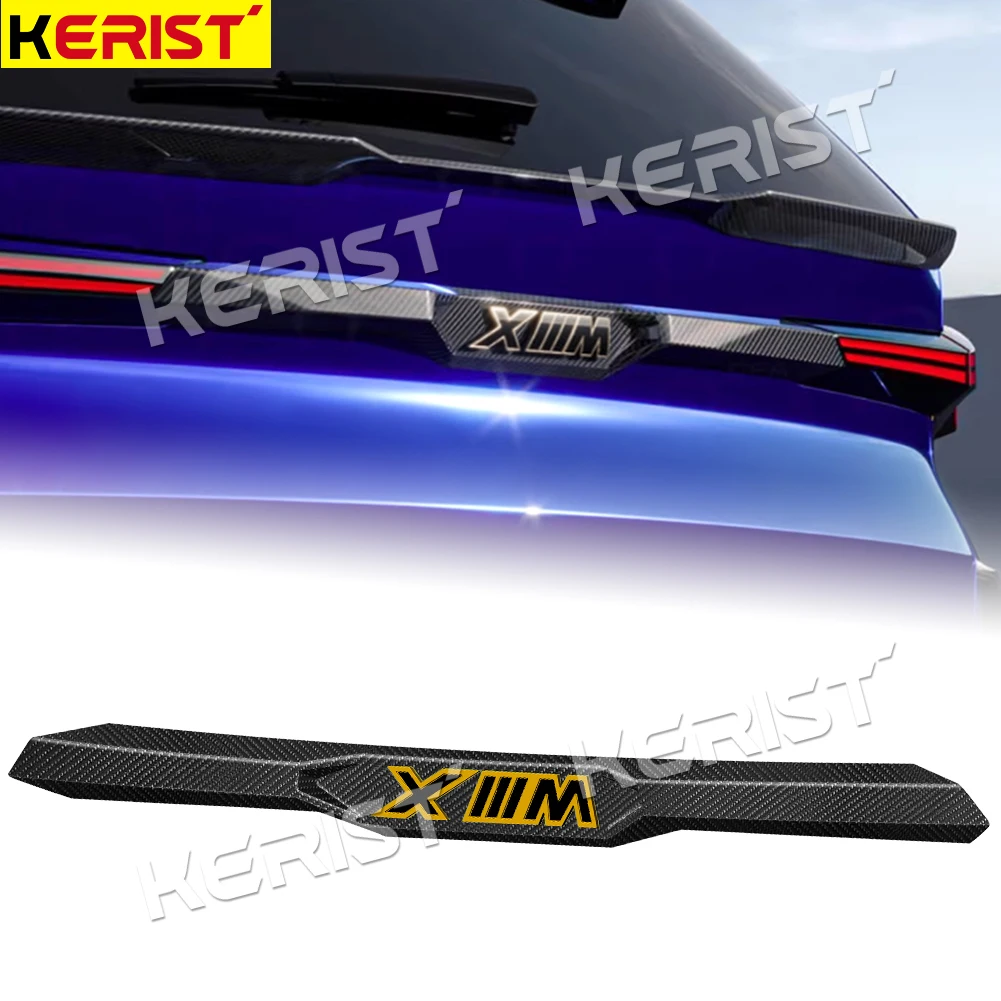 Real Carbon Fiber Middle Lip Panels Spoiler Wing Trunk Lip For BMW XM 2023 2024 2025