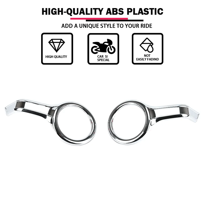 Motorcycle Accessories For Honda Goldwing Chrome Fog Light Trim Rings GL 1800 Gold Wing 1800 Tour 2018 2019 2020 2021 2022 2023