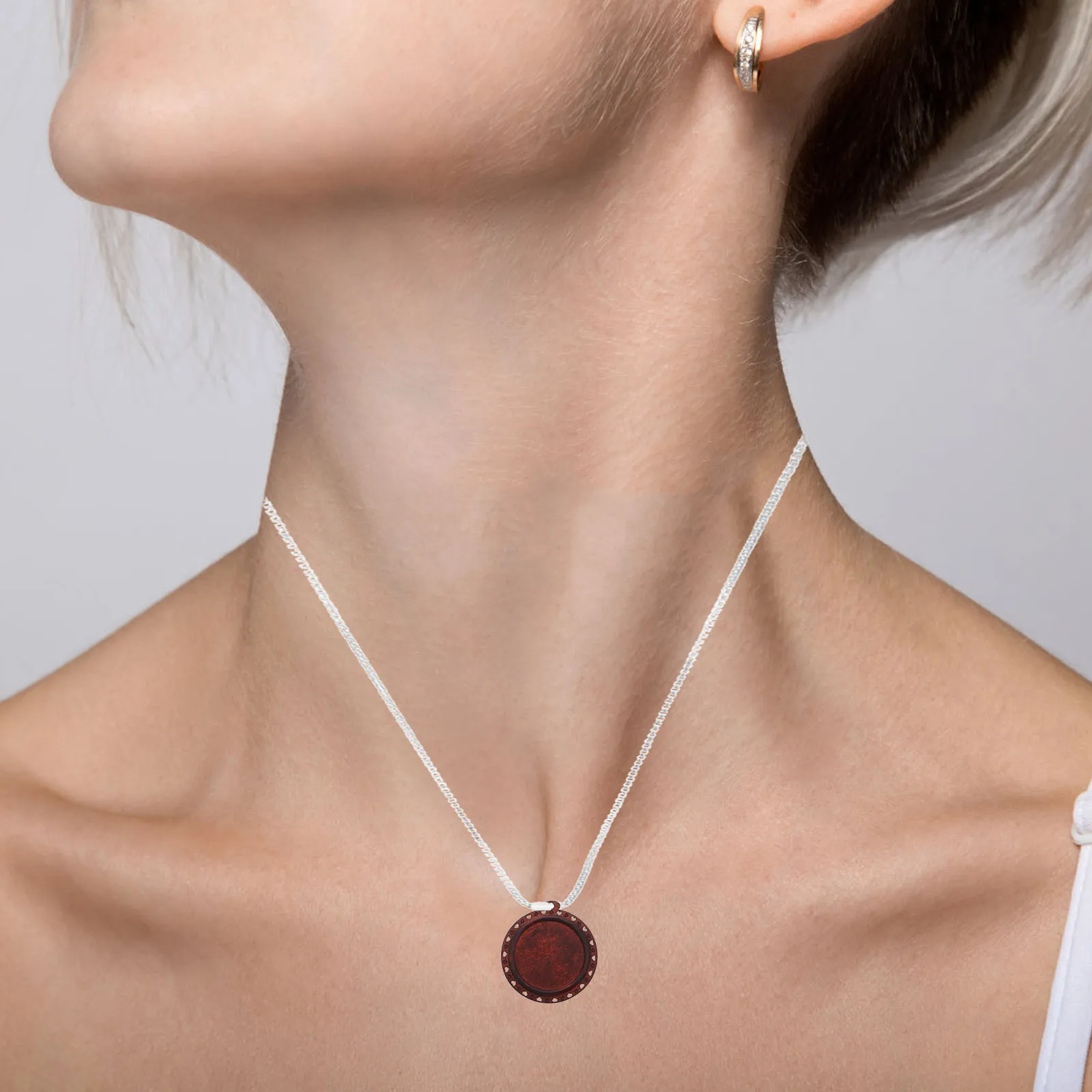 

20 шт. DIY деревянный поднос для подвесок, винтажный круглый ободок для изготовления ювелирных изделий, базовый поднос, заготовки, аксессуары для изготовления ожерелья, подвески