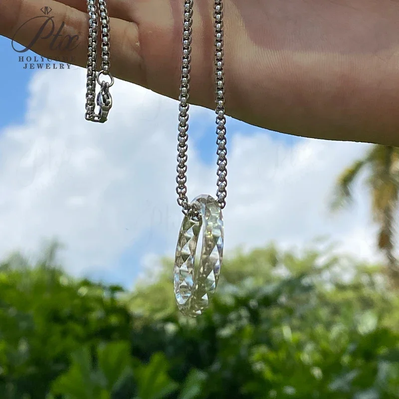 100% مويسانيتي خاتم هدية للذكرى السنوية الفاخرة عالية الجودة مجوهرات نادرة سلسلة مجانية كهدية تمرير اختبار الماس ​ منفذ المصنع