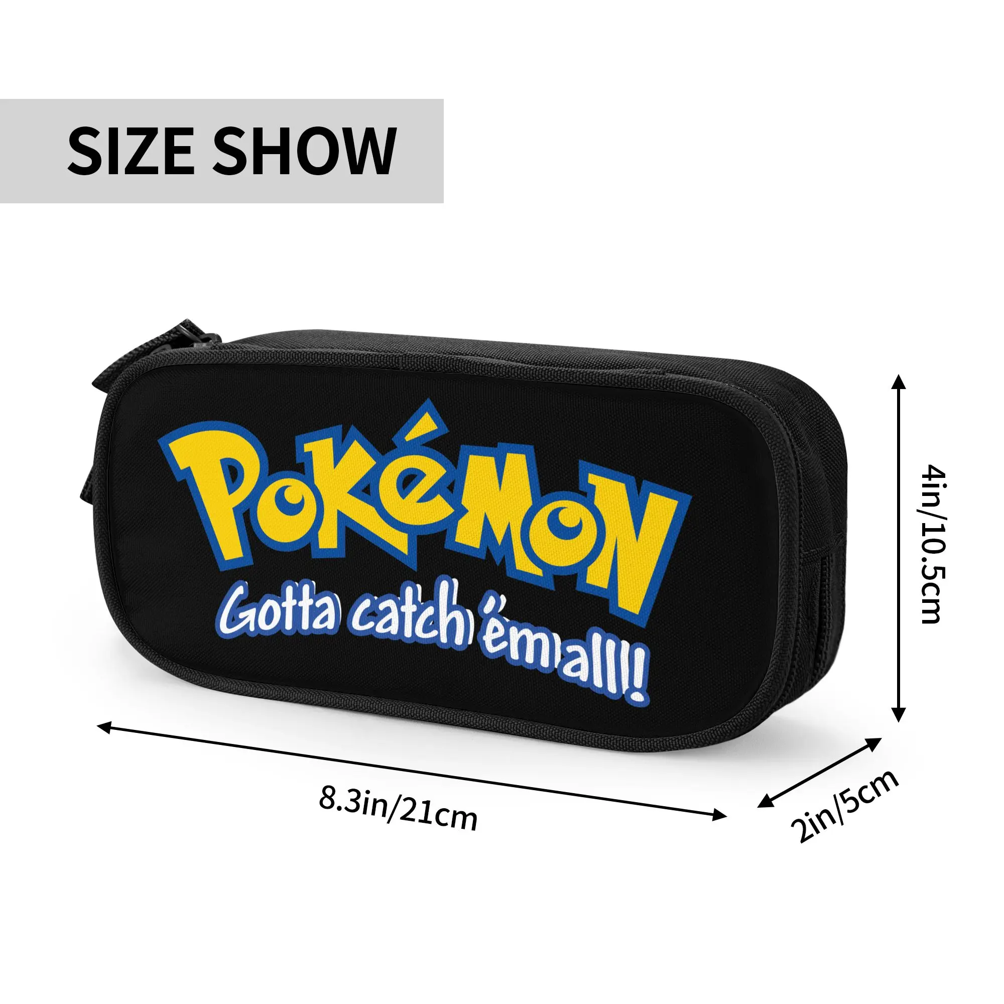Custom Pokemon Pikachu Pattern Large Capacity Bags for Child  School Pencil Bag for Boys Gilrs Kids