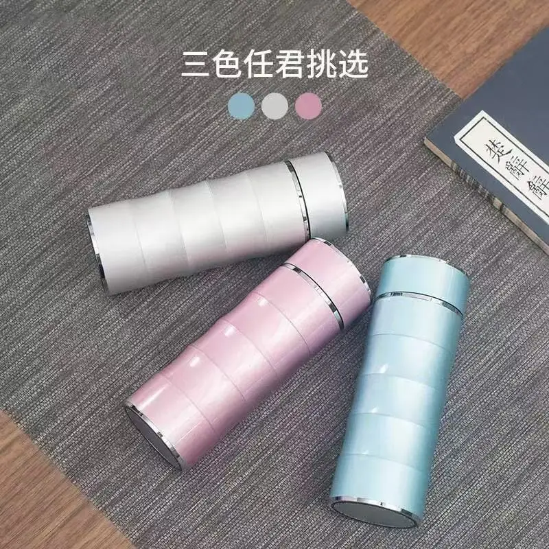 

999 Pure Silver Inner Lining Insulated Cup Pocket Large Bamboo Joint Cup Silver Cup Silver Insulated Cup Gift Cup
