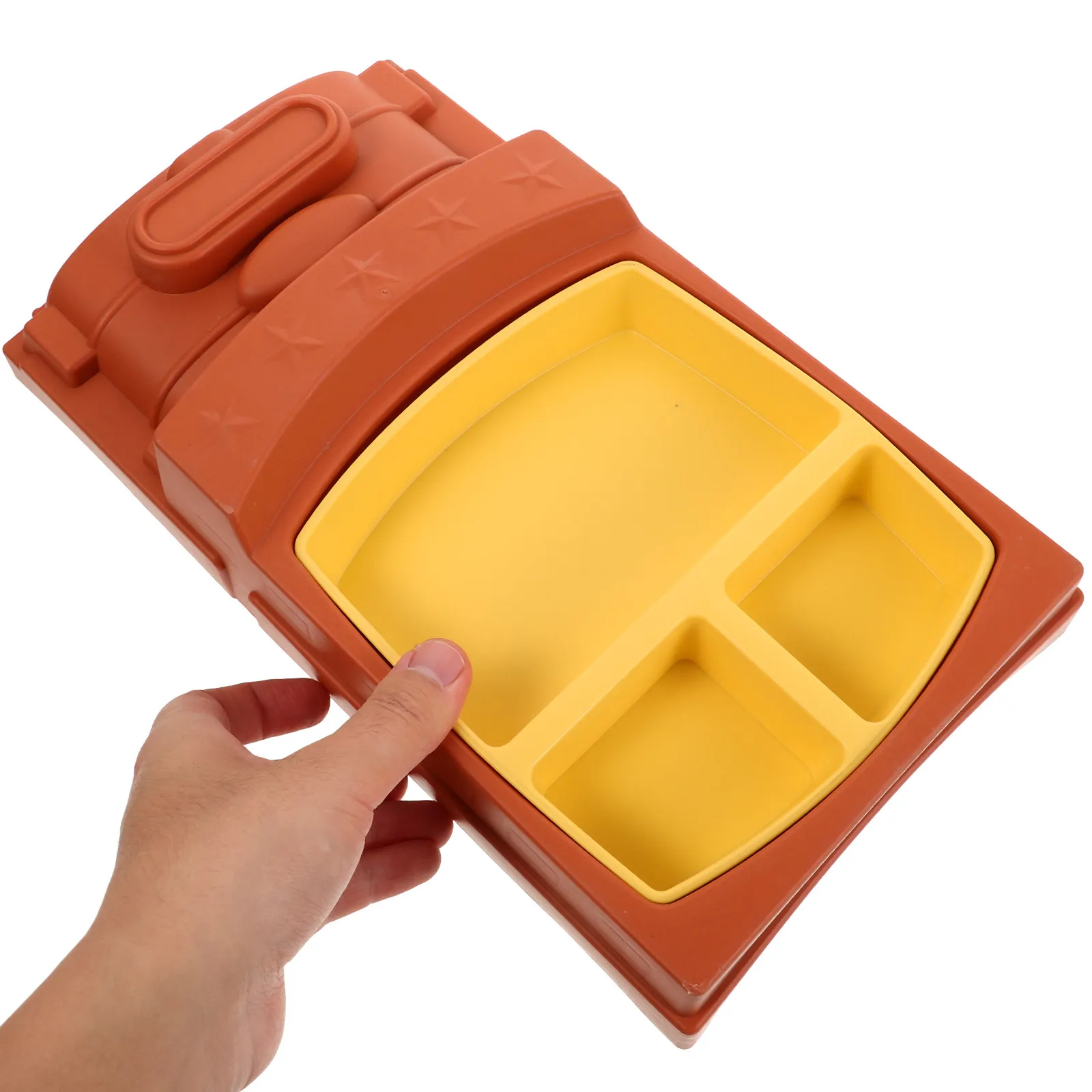 Divided Train Plate Unbreakable Wheat Straw Sectioned Plate Set Knife Fork Spoon Soup Cup Lunch Tray
