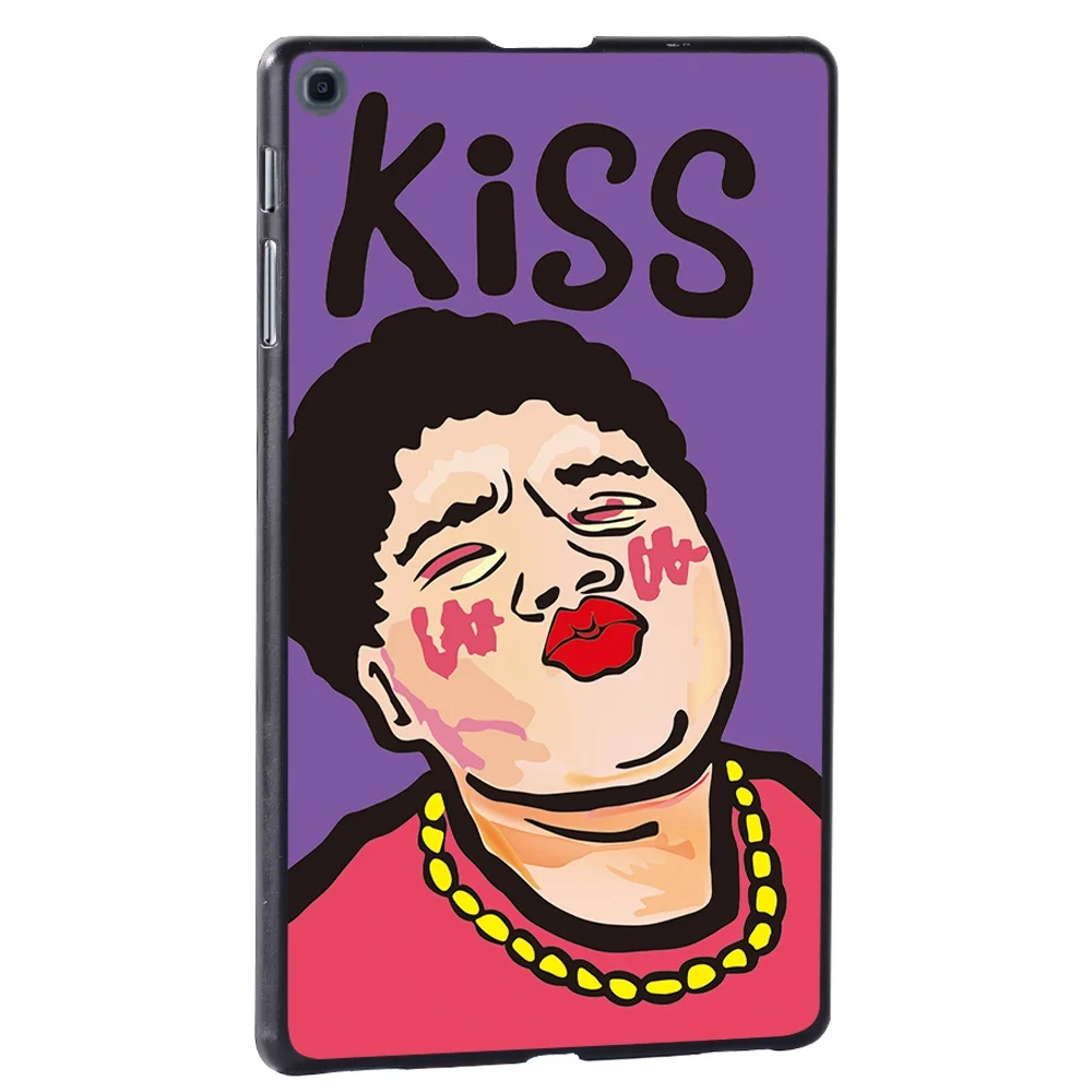 Tablet caso duro para samsung galaxy tab s7 11/tab s6 lite 10.4/tab s6 10.5/tab s4 10.5/tab s5e 10.5 engraçado impressão de volta capa de escudo