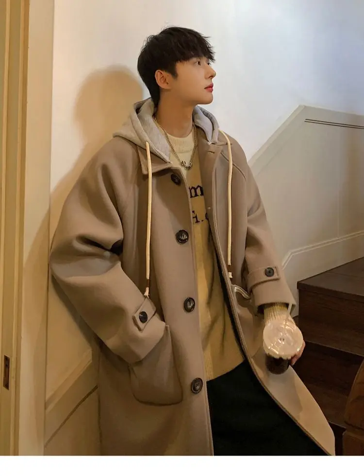 

Wool Blend Coat Men'S Mans Minimalist Fishing Men's Preppy Breathable Gothic Y2K Aesthetic Waterproof College Air Vintage Warmer