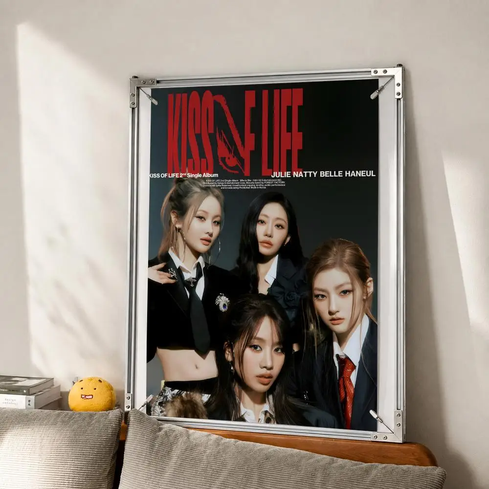 Band kiss of life Poster Self‑Adhesive Waterproof PP Poster Coffee House Bar Wall Art Sticker Room Home Decor view 5