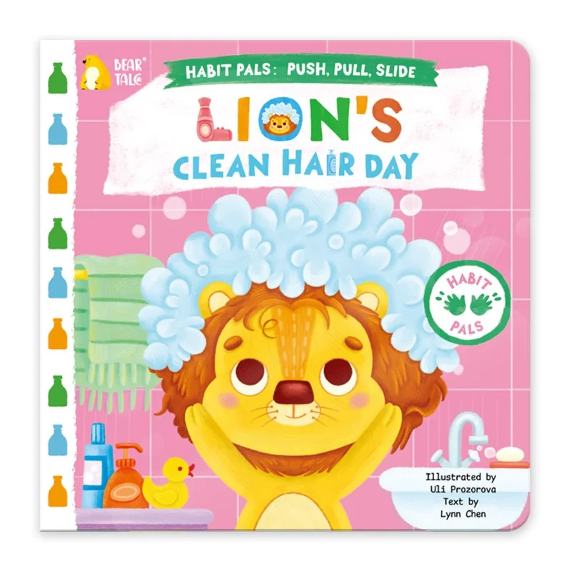 

Children's Push Pull Books Theme Personal Hygiene Habits Early Education Enlightenment Organization Books
