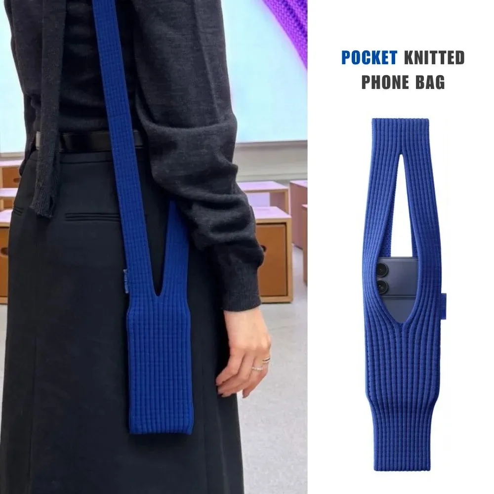 جيب الهاتف 25 حقيبة هاتف محبوكة قابلة للتعديل حقيبة كتف كروس متوفرة 40/80 سم حقيبة تخزين عالمية - محمولة بسيطة