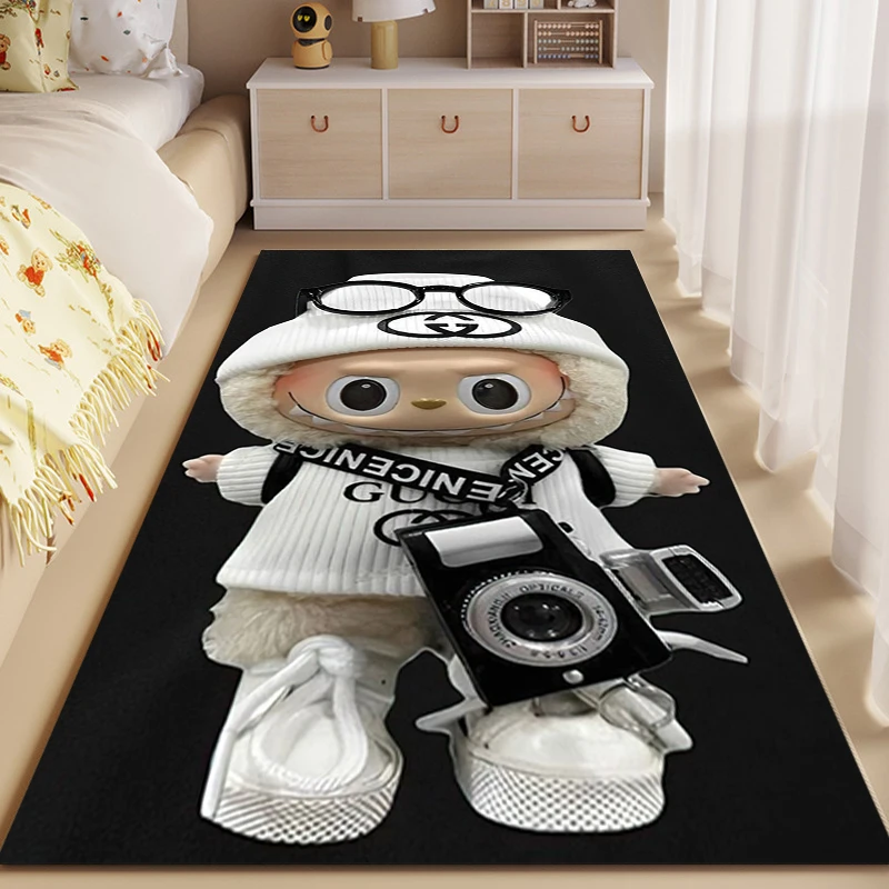 

MISION Labubu cute girl cartoon bedside carpet catwalk carpet door mat thick carpet floor mat living room / bedroom