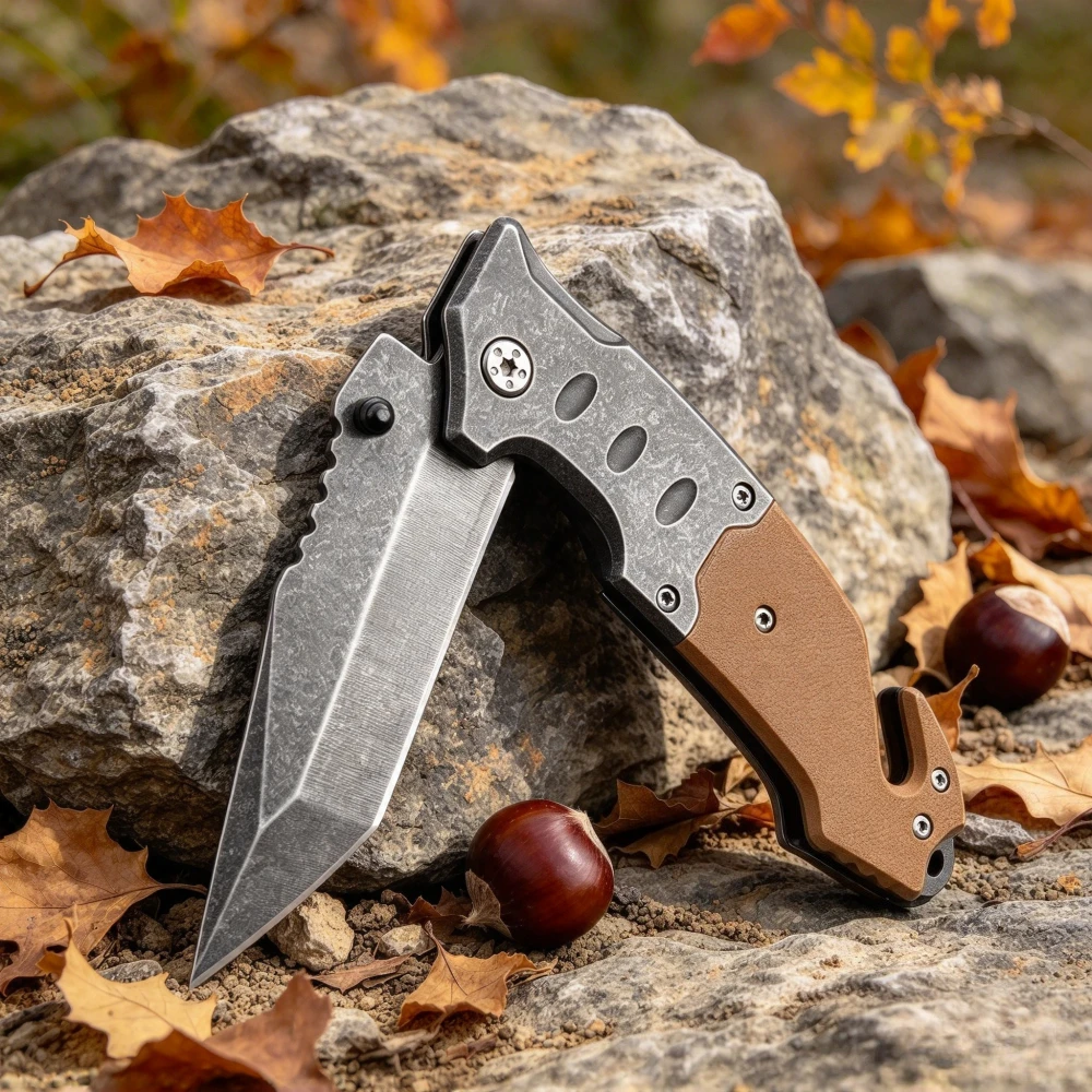 F023 Flipper Assisted Folding Knife 5Cr13Mov Tanto Steel Blade 420 Steel + G10 Handle EDC Outdoor Camping Fishing Rescue Tool