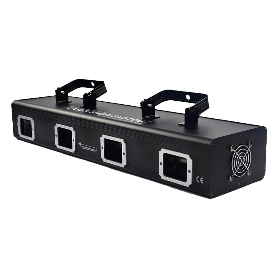 جهاز عرض ليزر DMX مع 4 عدسات ، ضوء ديسكو للمسرح ، شعاع RGBY ، تأثير ضوء DJ #3